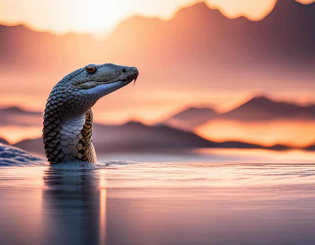 serpents dans l'eau dans un rêve